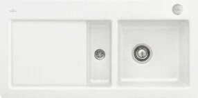 Villeroy & Boch Subway 60 flat flächenbündig Becken rechts mit Ablauffernbedienung stone white