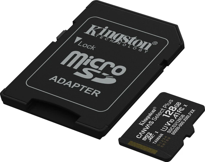 Kingston Canvas Select Plus Gen3 R150 128GB Kit, UHS-I U1, A1, Class 10