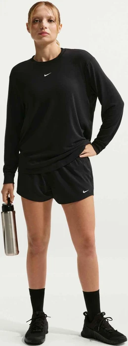 Nike One Dri-FIT Hose kurz schwarz/weiß (Damen)