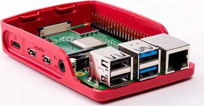 Raspberry Pi Raspberry Pi offizielles Gehäuse für Raspberry Pi 4, rot/weiß