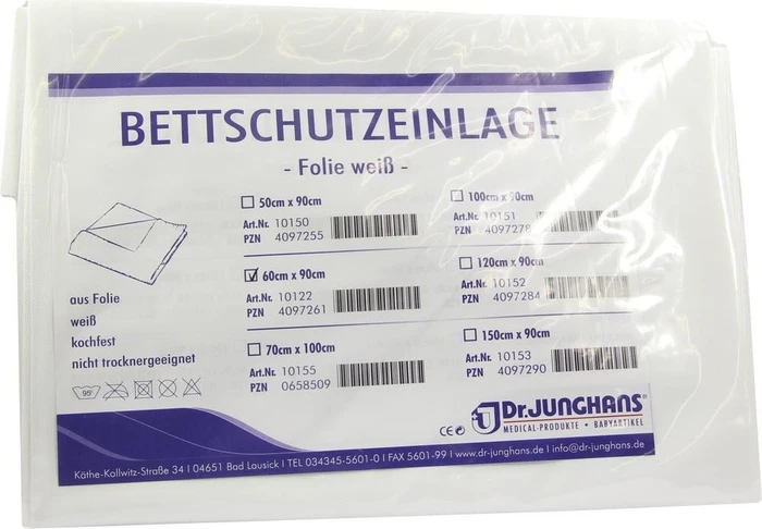 Dr. Junghans Medical Folie Bettschutzeinlage, 60x90cm, 1 Stück