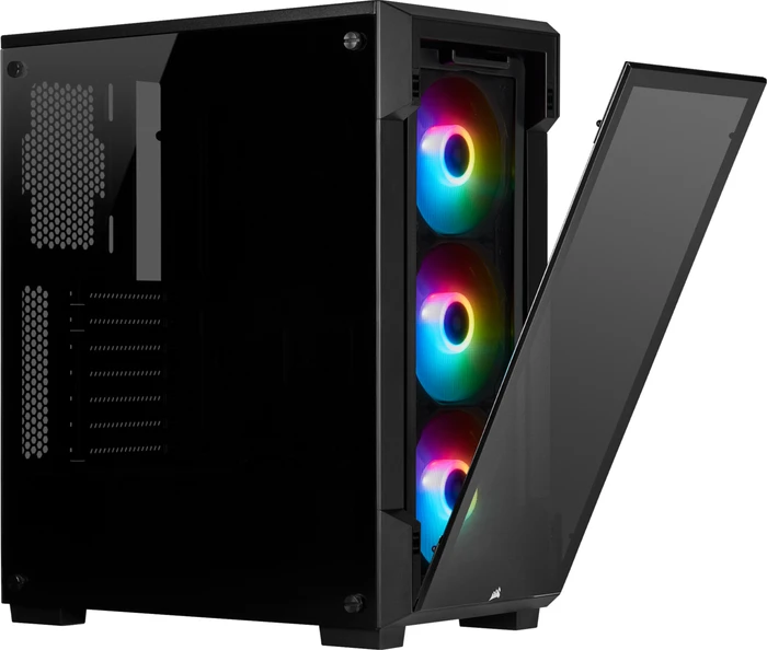 Corsair iCue 220T RGB, schwarz, Glasfenster