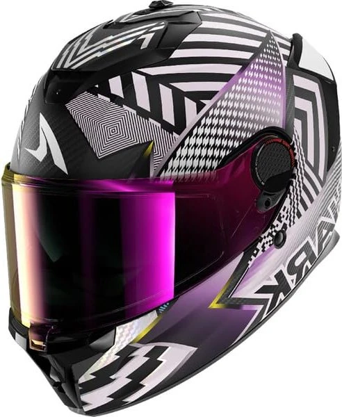 Shark Spartan GT Pro Carbon Sthyr matt weiß/violett/gelb