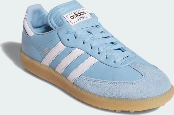 adidas Samba Spikeless Golf clear blue/cloud white/gum