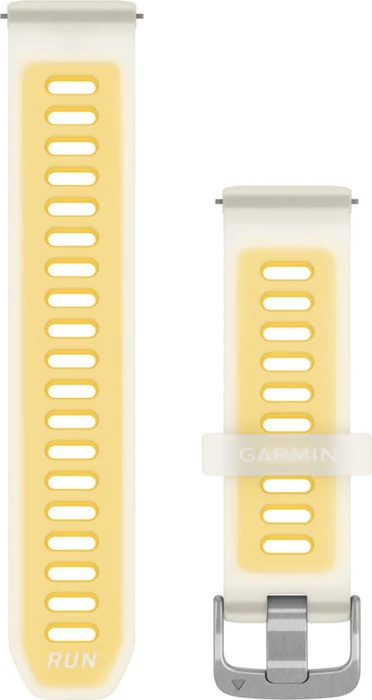 Garmin Schnellwechsel Ersatzarmband 20mm Silikon translucent bone/mango with silver hardware