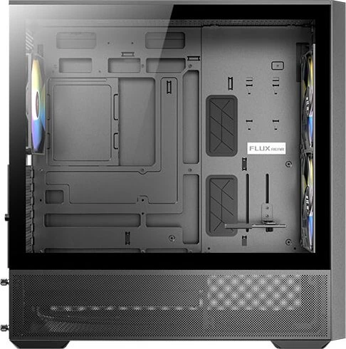 Antec Flux Rear, schwarz/braun, Glasfenster