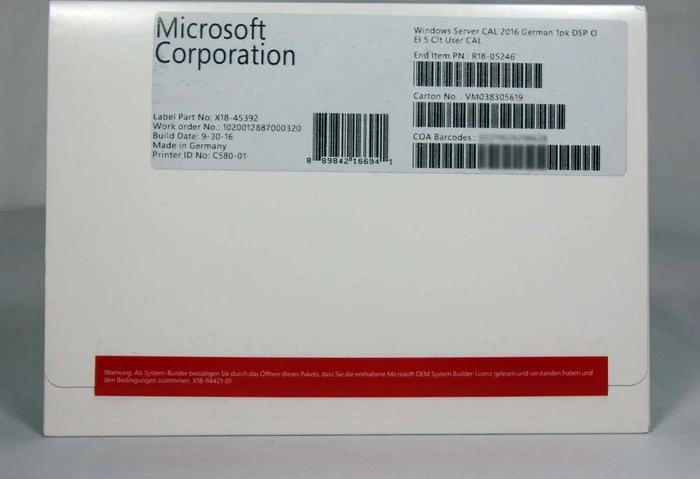 Microsoft Windows Server 2016, 5 User CAL (deutsch) (PC)