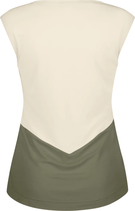 Scott Trail Vertic DRI Trikot ärmellos hay green/cotton white (Damen)