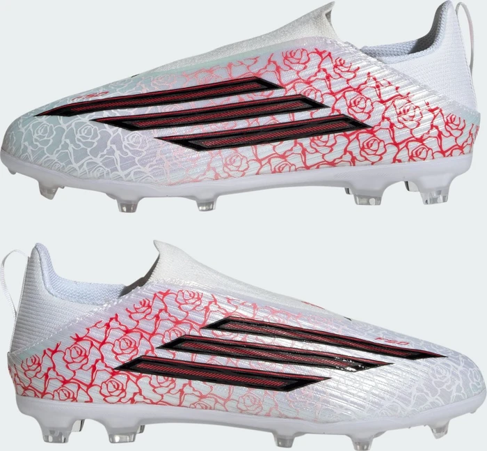 adidas F50 League Laceless FG/MG Lamine Yamal cloud white/core black/lucid red (Junior)