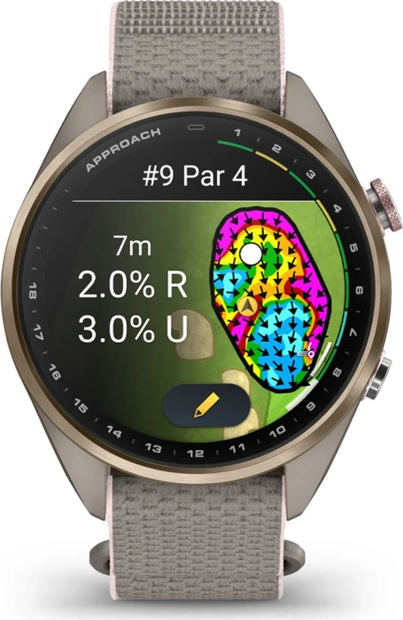 Garmin Approach S72 43mm soft gold-blush pink titanium/french grey-blush pink