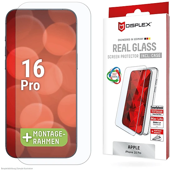 Displex Real Glass + Case für Apple iPhone 16 Pro