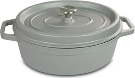 Osoltus Gusseisen Bräter oval 33cm 5.5l hellgrau