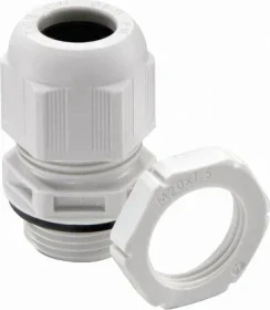 Wiska ESKV-SET 12 LG Kabelverschraubung mit Gegenmutter, Kunststoff, M12, RAL 7035
