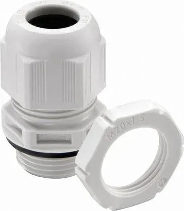 Wiska ESKV-SET 12 LG Kabelverschraubung mit Gegenmutter, Kunststoff, M12, RAL 7035