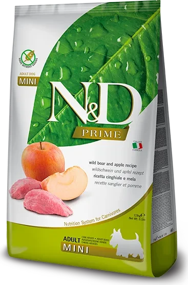 Farmina N&D Prime, Adult Mini, mit Wildschwein & Apfel, 7kg