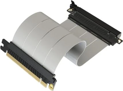 LinkUP AVA5 v2 Riser Kabel, gerade, PCIe 5.0, 200mm, weiß