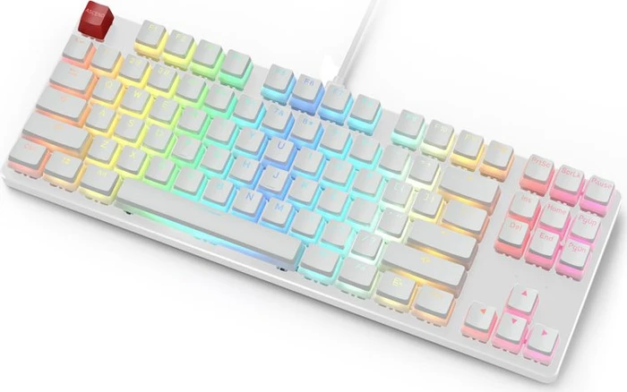 Glorious Aura Keycap Set, Kunststoff (PBT) Double-Shot, weiß, 105 Tasten (104+1), ANSI-US