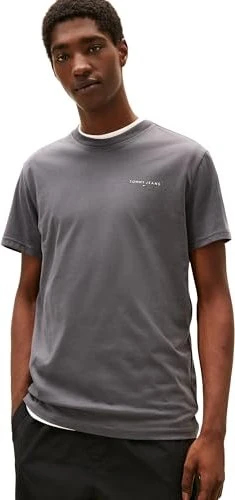 Tommy Hilfiger Slim Linear Chest T-Shirt kurzarm washed black (Herren)