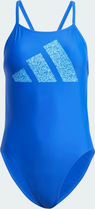 adidas 3 Bar Logo Print Badeanzug royal blue/white (Damen)
