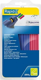 Rapid Heißklebepatronen blau/gelb/rot, 12x190mm, 14 Stück