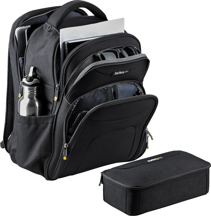 StarTech 15.6" Laptop Rucksack mit abnehmbarer Zubehörtasche, schwarz
