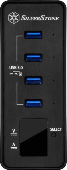 SilverStone EP03B USB-Hub, 4x USB-A 3.0, USB-B 3.0 [Buchse]