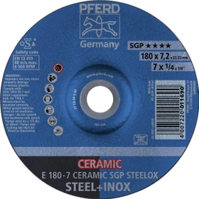 Pferd E 230-7 CERAMIC SGP STEELOX Schleifscheibe, 230x7.2x22.23mm, 10 Stück