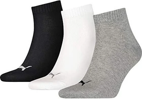 Puma Training Quarter Socken grau/weiß/schwarz, 3 Paare