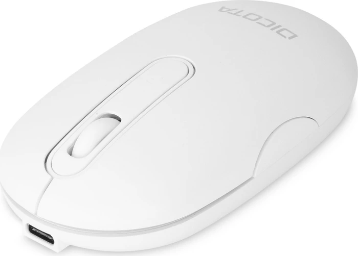 Dicota DESKTOP Wireless Mouse weiß, USB/Bluetooth