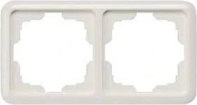 Siemens DELTA profil Rahmen 151x80mm 2-Fach ausgeschnitten, titanweiß