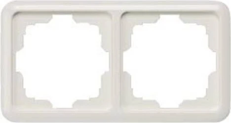 Siemens DELTA profil Rahmen 151x80mm 2-Fach ausgeschnitten, titanweiß