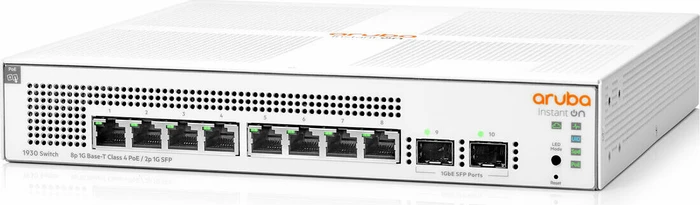 HPE Aruba Instant On 1930 Desktop Gigabit Smart Switch, 8x RJ-45, 2x SFP, 124W PoE+