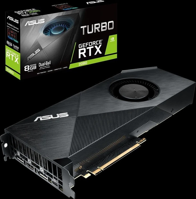 ASUS Turbo GeForce RTX 2080, TURBO-RTX2080-8G, 8GB GDDR6, HDMI, USB-C, 2x DP