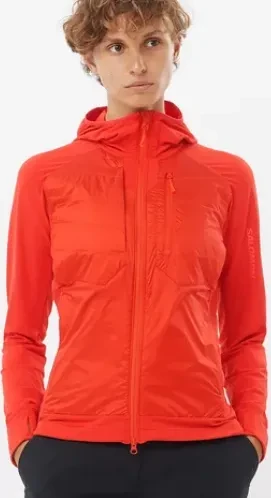 Salomon Elixir Hybrid Hooded Funktionsjacke cherry tomato/valiant poppy (Damen)