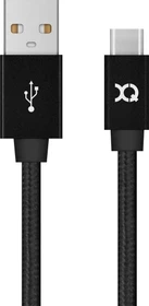 Xqisit Cotton USB-A/USB-C Kabel, 1.8m schwarz (27749)