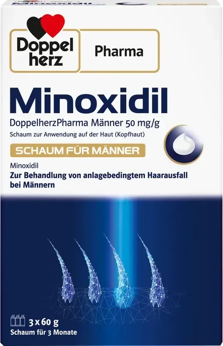 Doppelherz Minoxidil 50mg/g für Männer Schaum, 180g (3x 60g)