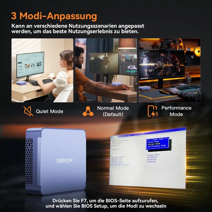 Geekom AX8 Max, Ryzen 7 8745HS, 16GB RAM, 1TB SSD