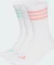 adidas 3-Streifen Cushioned Crew Socken white/semi frozen turbo/clear mint/frozen purple, 3 Paare Vorschaubild