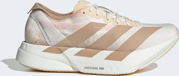 adidas Adizero Adios Pro 4 chalk white/warm sandstone/semi impact orange (Damen)