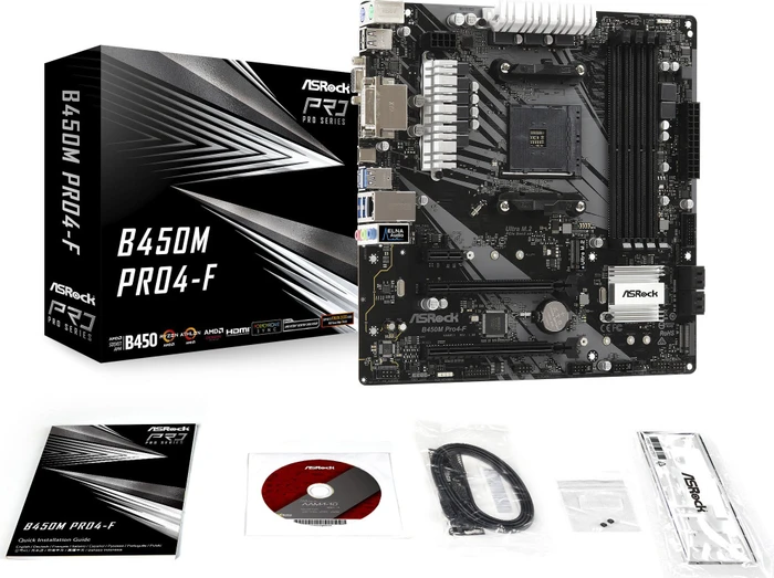 ASRock B450M Pro4-F (AMD AM4)