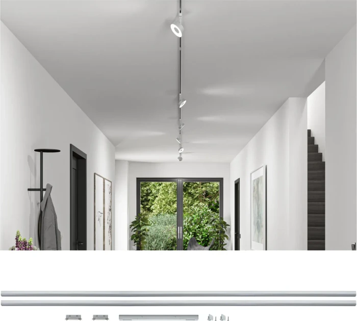 Paulmann URail Schienensystem-Komponente Basisset 2.3m chrom matt