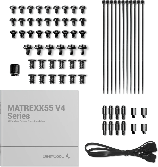 DeepCool Matrexx 55 V4 C, schwarz, Glasfenster