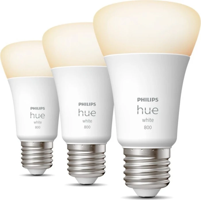 Philips Hue White 800 LED-Bulb E27 9W/827, 3 Stück