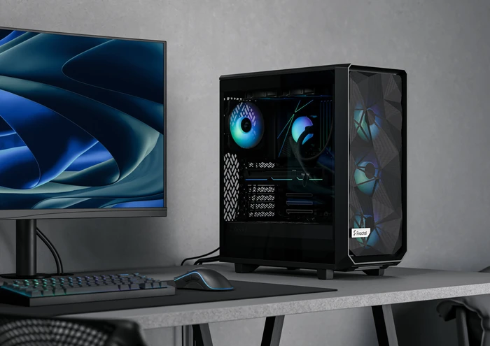 Fractal Design Meshify 2 Compact Lite Black TG Light Tint, Glasfenster