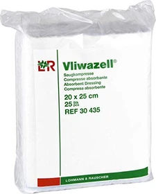 Lohmann & Rauscher Vliwazell Saugkompressen unsteril, 20 x 25cm, 25 Stück