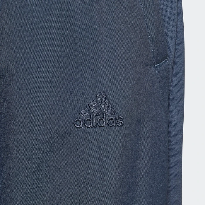 adidas ALL SZN Fleece Trainingshose lang wonder steel/semi impact orange (Junior)