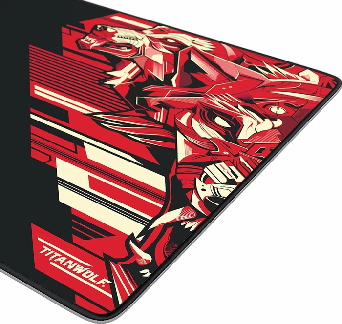 Titanwolf Vector Red XXL Speed Gaming-Mauspad, schwarz/rot