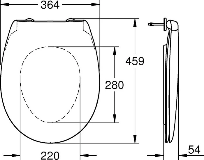 Grohe Bau Keramik WC-Sitz 459x364mm, alpinweiß