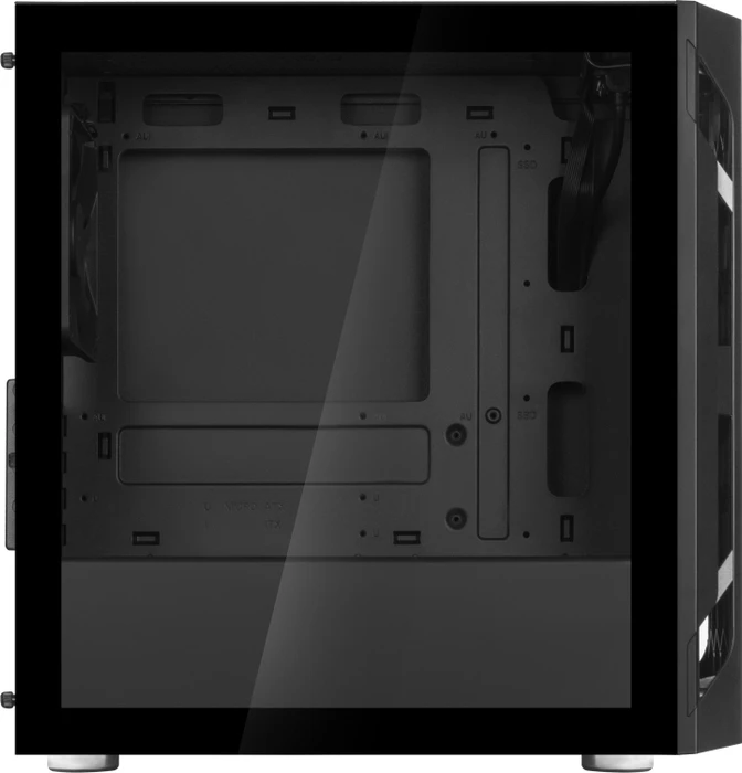 SilverStone Fara H1M, schwarz, Glasfenster
