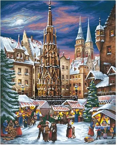 Schipper Arts & Crafts Malen nach Zahlen Der Nürnberger Christkindlesmarkt